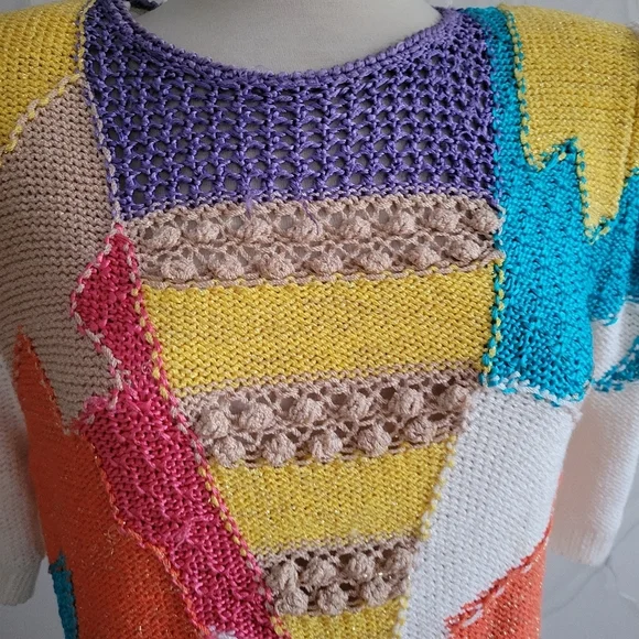 Vintage Exquisite & Colorful Pullover Sweater By Alexandria • Size Large - Picture 3 of 6